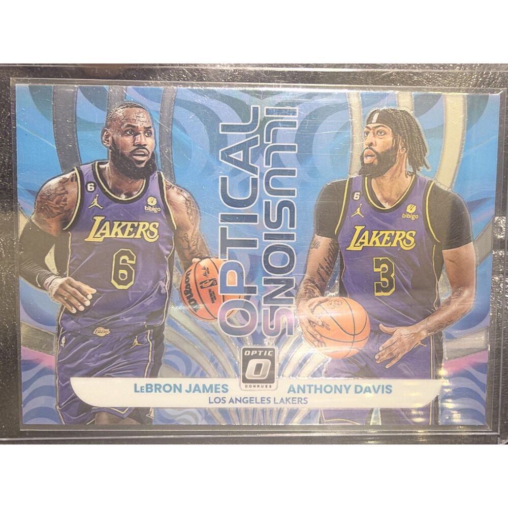 2022-23 Donruss Optic Optical Illusions LeBron James Anthony Davis #3 Lakers